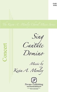 Sing Cantate Domino SSATB choral sheet music cover Thumbnail